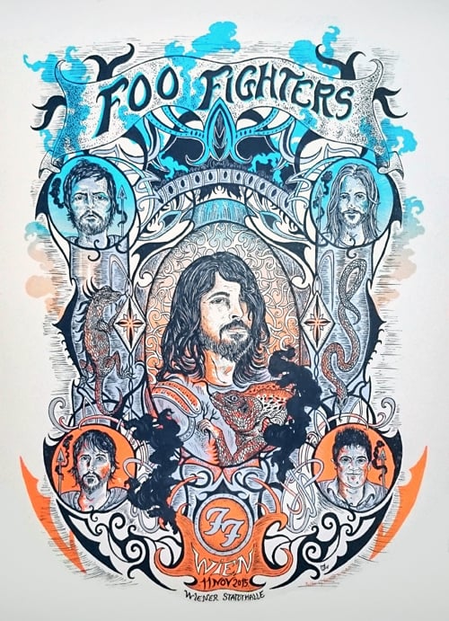 FOO FIGHTERS (Vienne /2015) screenprinted poster (A.P. edition)