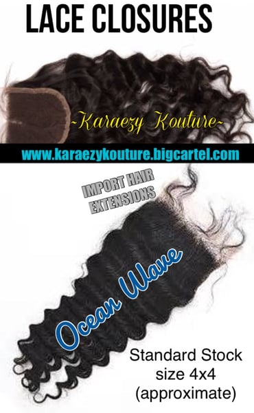 Image of JUST LACE CLOSURES - (Ocean Wave - Body Wave - Natural Straight) 