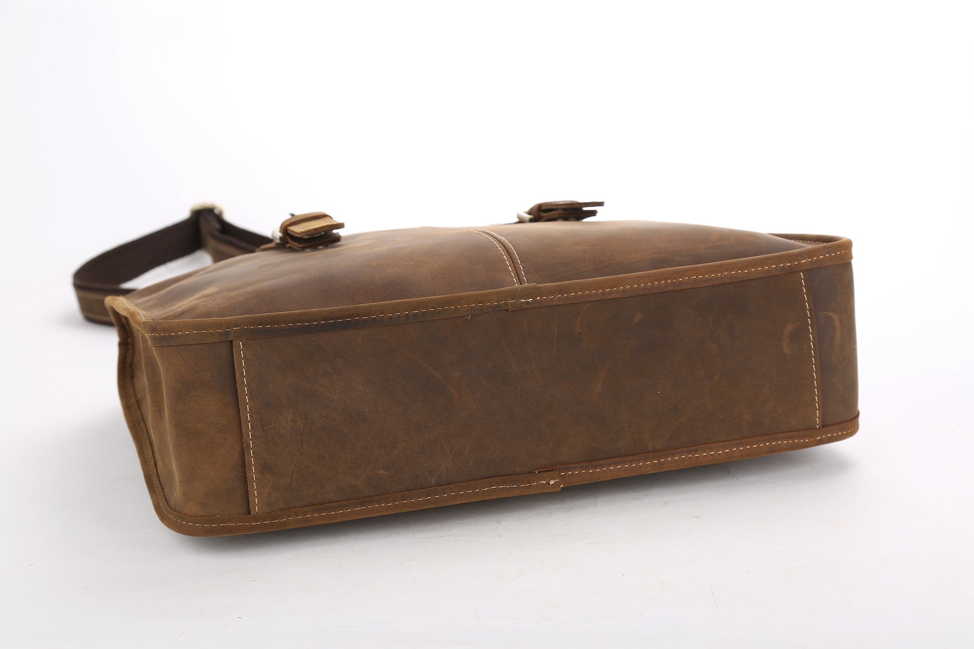 Handcrafted Antique Leather Laptop Briefcase Mens Messenger Shoulder ...