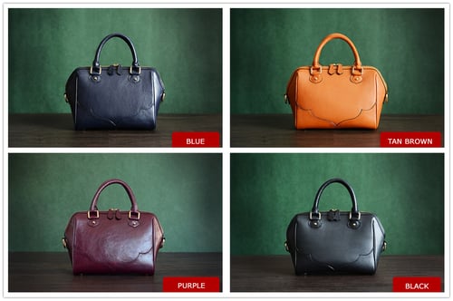 Image of Custom Handmade Italian Vegetable Tanned Leather Tote Bag, Messenger Bag, Lady Bag D008
