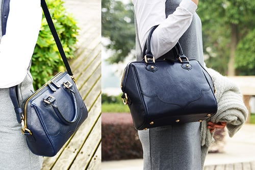 Image of Custom Handmade Italian Vegetable Tanned Leather Tote Bag, Messenger Bag, Lady Bag D008