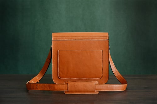 Image of Custom Handmade Italian Vegetable Tanned Leather Satchel, Messenger Bag, Shoulder Bag, Men Bag D003