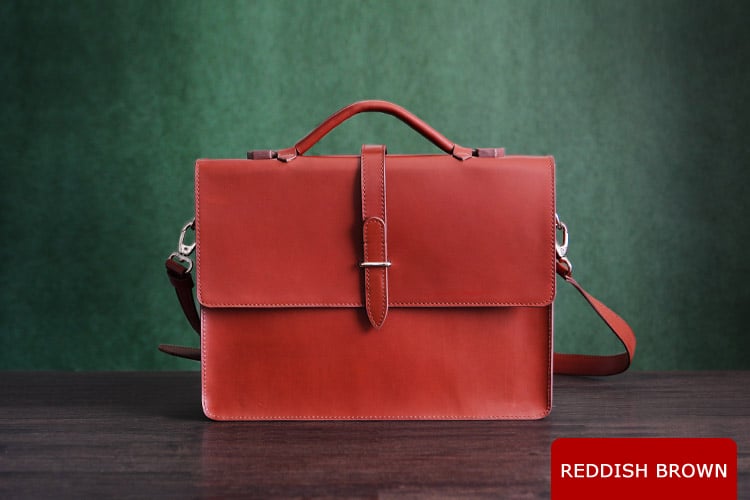 Image of Custom Handmade Genuine Leather Briefcase, Messenger Bag, Laptop Bag, Men's Handbag D012