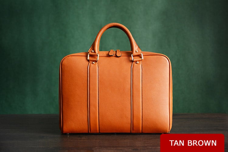 Image of Custom Handmade Italian Vegetable Tanned Leather Briefcase, Messenger Bag, Laptop Bag D007