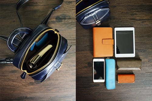 Image of Custom Handmade Vegetable Tanned Leather Backpack, Shoulder Bag, Satchel Bag D009