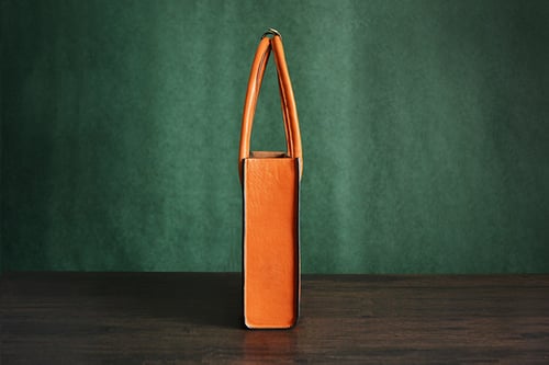 Image of Custom Handmade Italian Vegetable Tanned Leather Tote Bag, Shoulder Bag, Lady Handbag D010