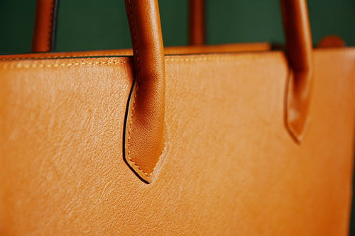 Image of Custom Handmade Italian Vegetable Tanned Leather Tote Bag, Shoulder Bag, Lady Handbag D010