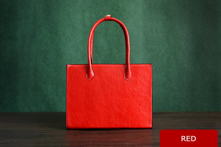 Image of Custom Handmade Italian Vegetable Tanned Leather Tote, Shoulder Bag, Lady Handbag D010