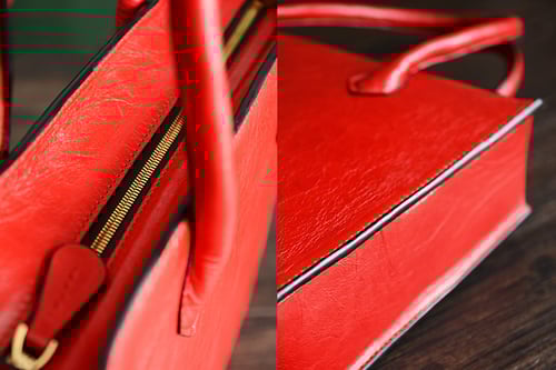 Image of Custom Handmade Italian Vegetable Tanned Leather Tote, Shoulder Bag, Lady Handbag D010