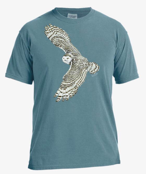 Snowy Owl dyed t-shirt / Coyote Graphics