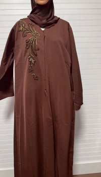 Image 4 of Cross button-up design open Abaya