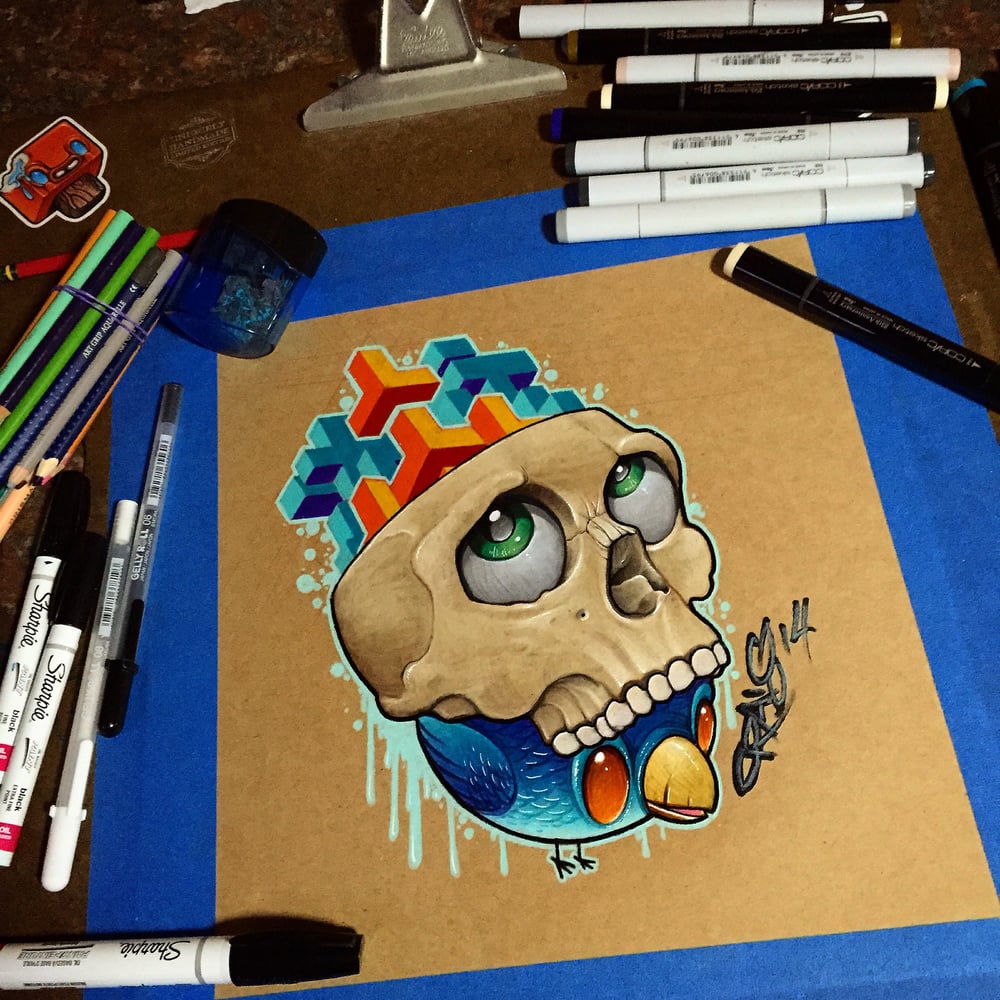 Image of Geo-Skull 1 ( Bird)