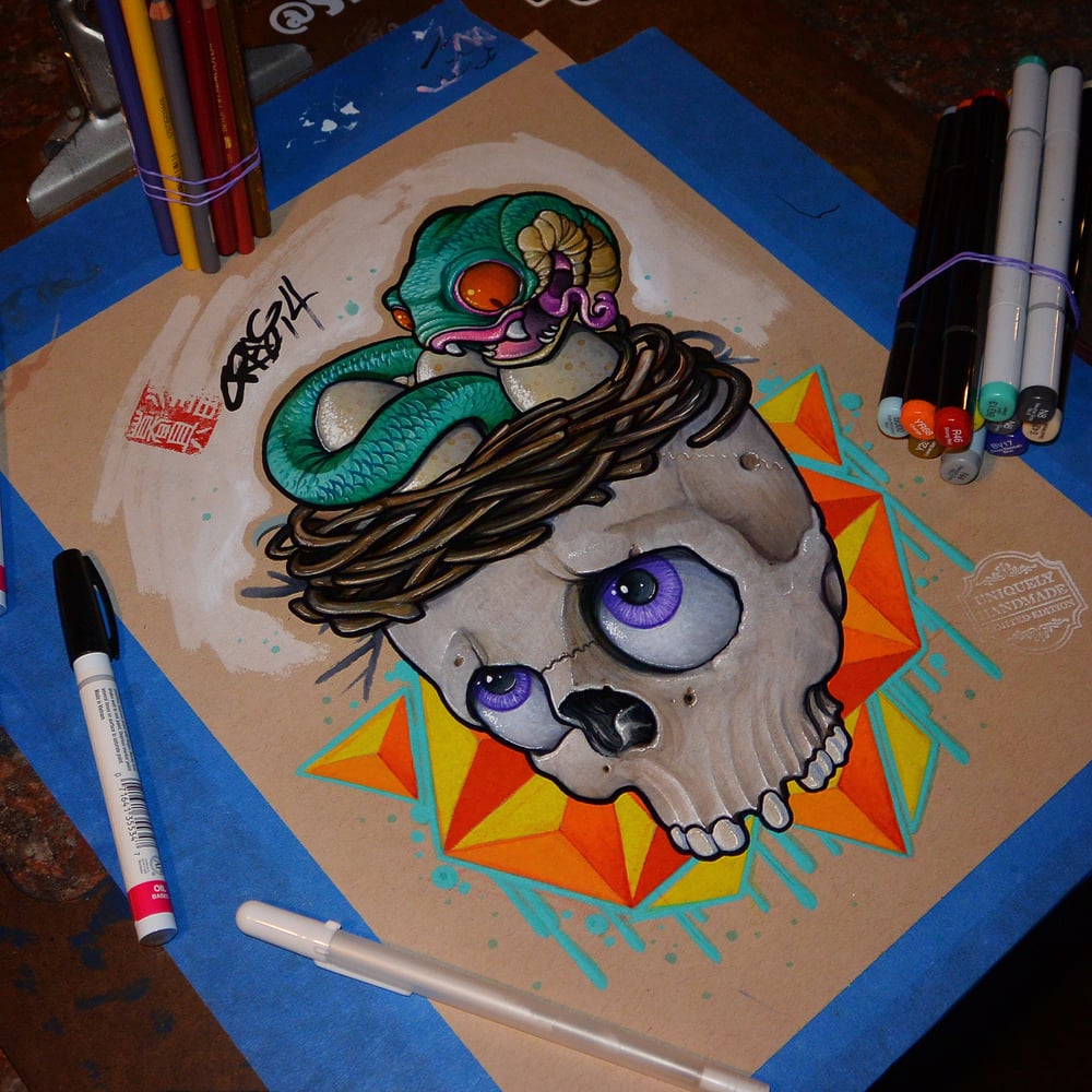 Image of Geo-Skull- 3( Snake )