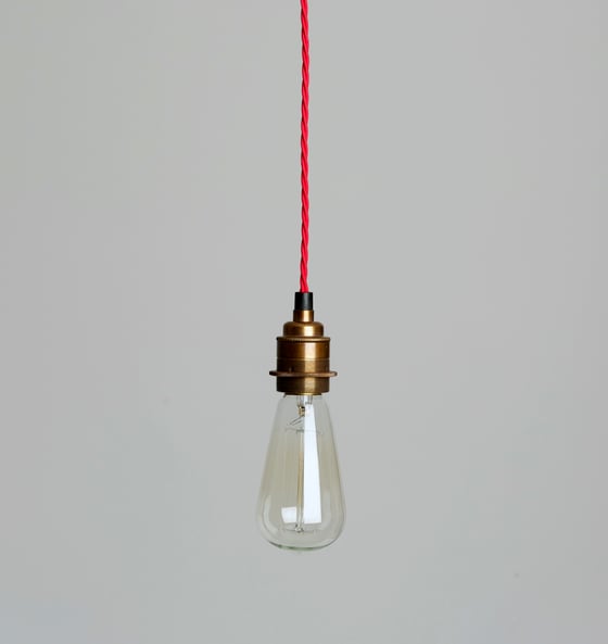 Image of Single Twisted Braided Pendant Light