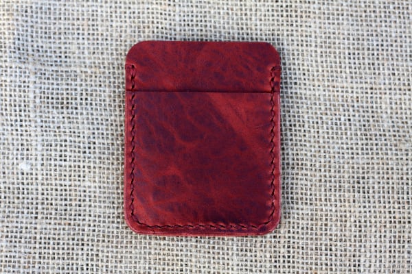 Image of Minimalist Card Wallet With Cash Strap