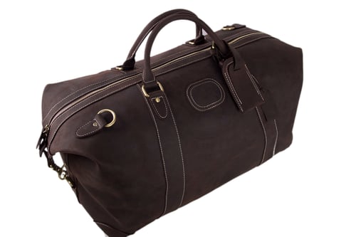 Image of Handmade Vintage Genuine Cowhide Leather Travel Bag, Duffle Bag, Weekender Bag DZ07