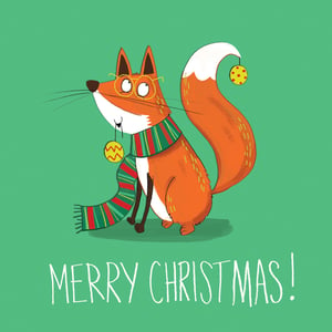 Image of Fox Christmas card (single card)