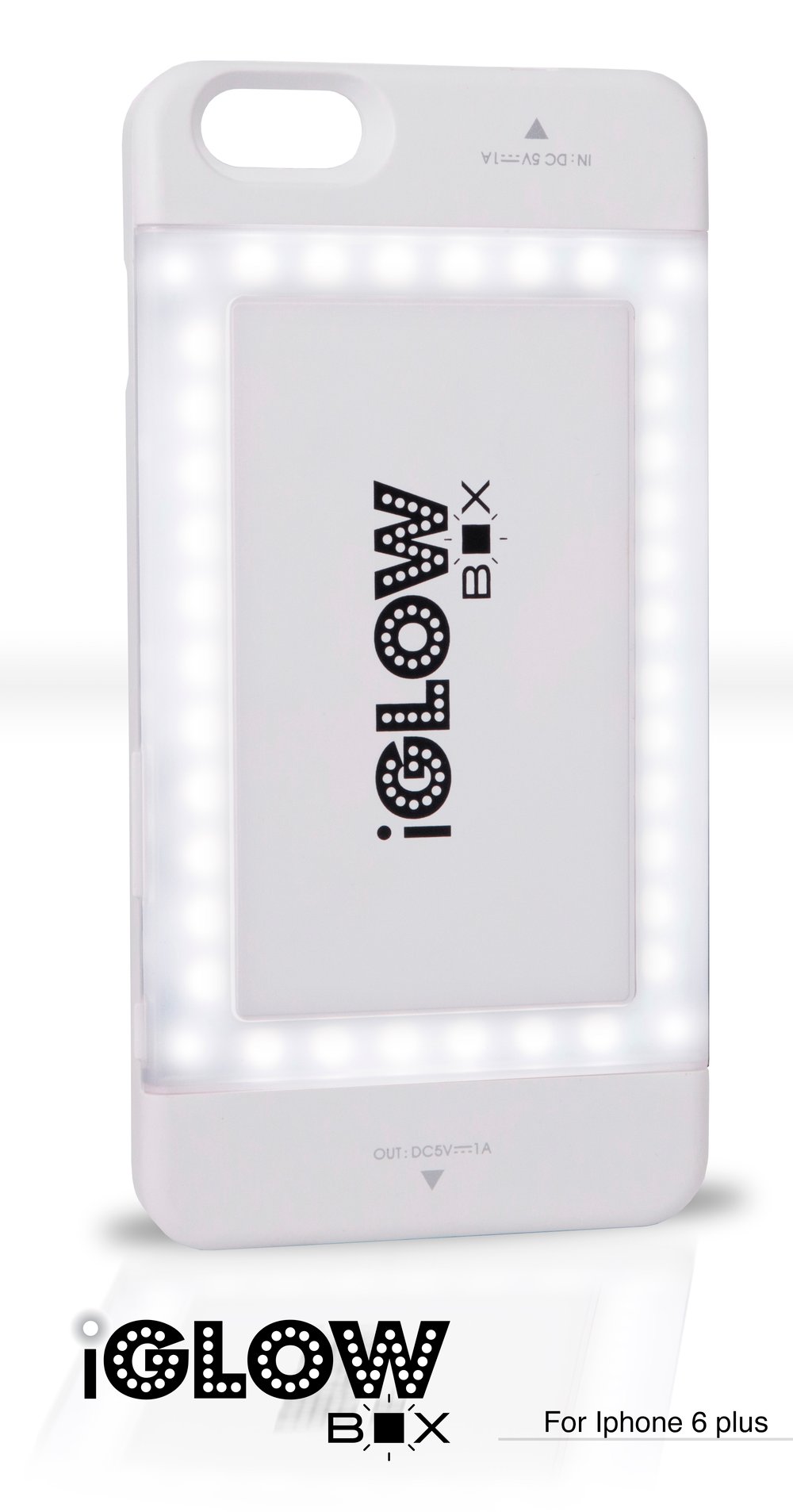 Image of PRE ORDER: iGLOW box iPHONE 6 PLUS - WHITE Case - BLACK Logo