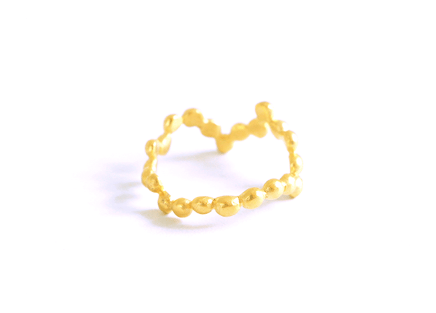 Image of Perles de pluie, ring in solid gold 18k