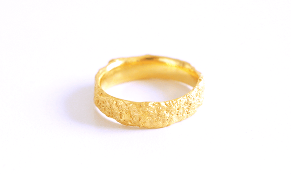 Image of Sur le sable, ring in gold 18k with diamond