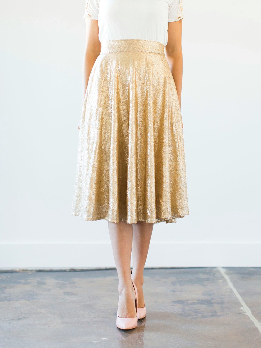 Image of Champagne Gold sequin skirt