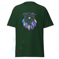 Image 2 of Unisex classic tee, Dream In Color Dreamcatcher Western  Feathers Jeweltones