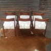 TH Brown Spade Back Dining Chairs Set of 6