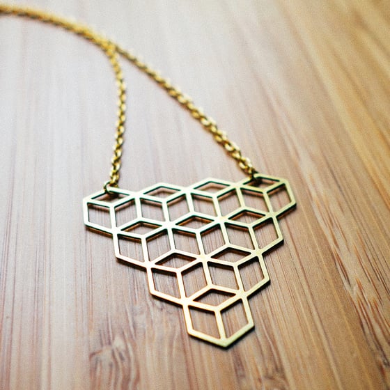 Image of Cubes Charm Necklace