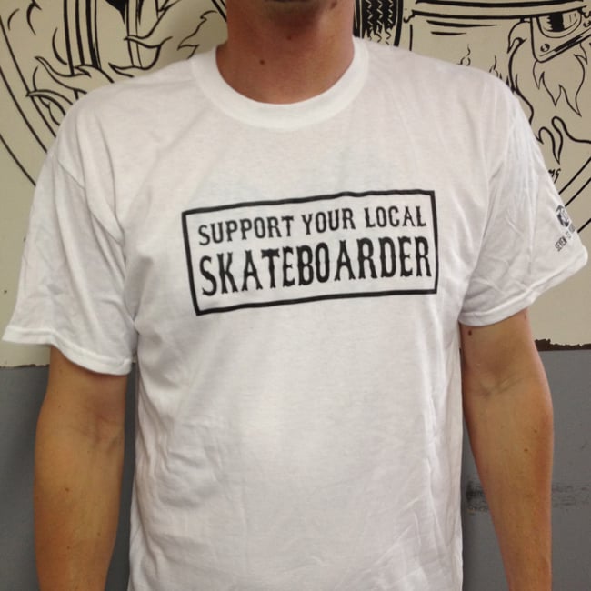Seven 13 Productions — Support Your Local Skateboard T-shirt