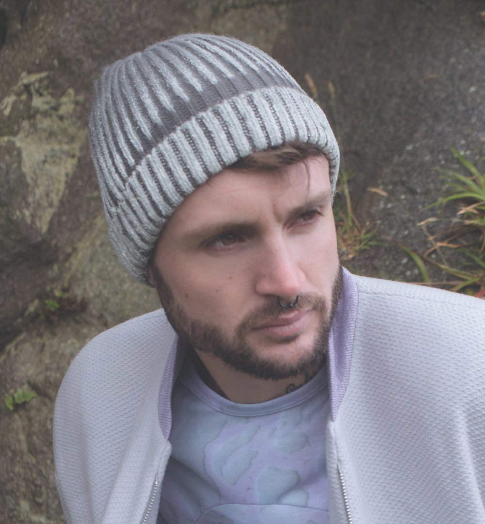 Image of Fisherman beanie with leather label option