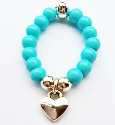 Image of Turquoise Stackable Charm Ring - Star