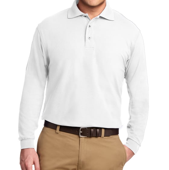 Image of Men's Tall Silk Touch Long Sleeve Polo (TLK500LS)