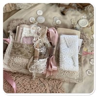 Image 3 of vintage style quilted vintage lace slow stitch kit sewing book