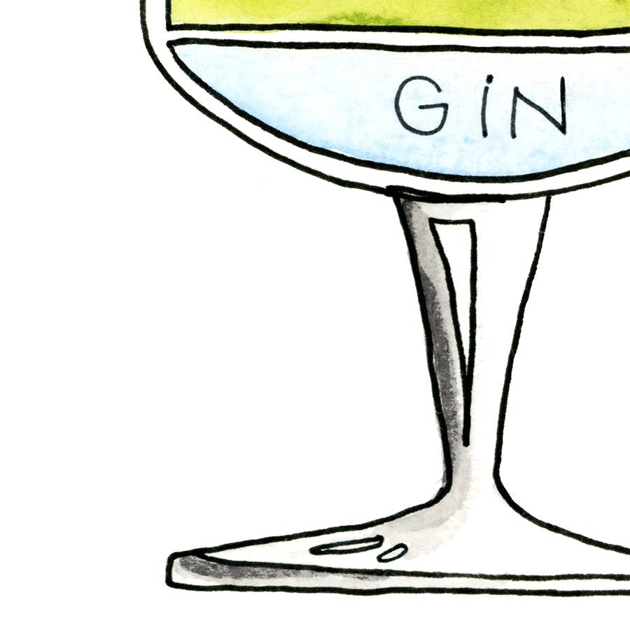 Image of Last Word Cocktail Diagram Print