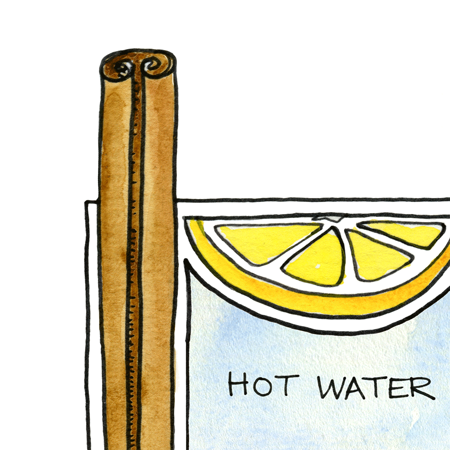 Image of Hot Toddy Cocktail Diagram Print
