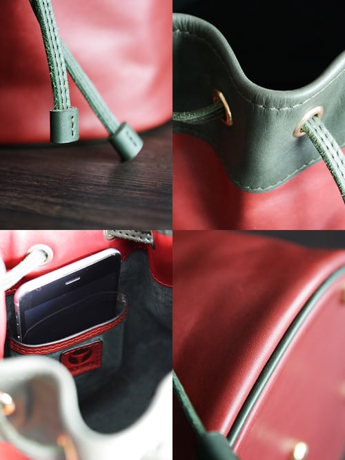 Image of Custom Handmade Genuine Leather Messenger Shoulder Bag Crossbody Bag D038