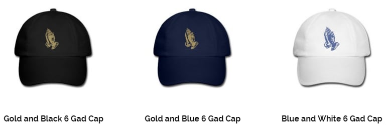 Image of Black, Blue and White 6 Gad Cap Pack