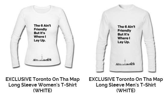 Image of Toronto On Tha Map Long Sleeve T-Shirt