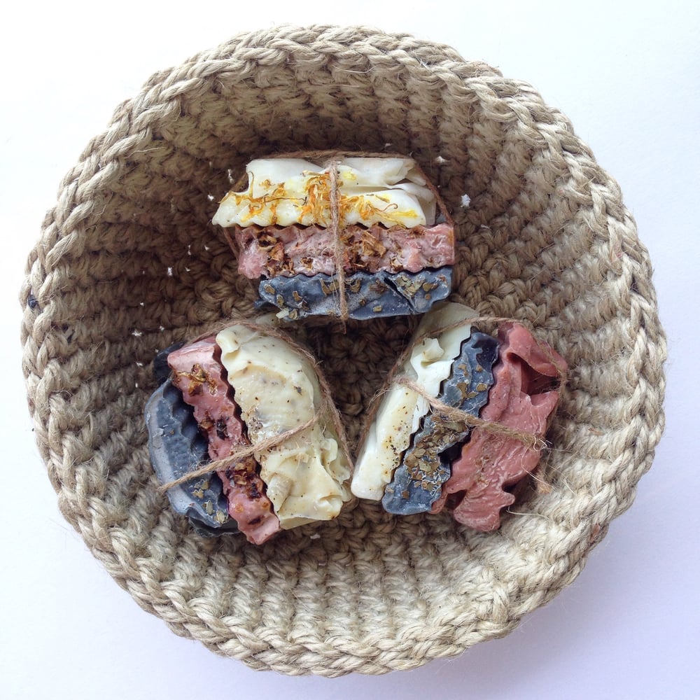 Image of Chunky Jute Crocheted Bowls