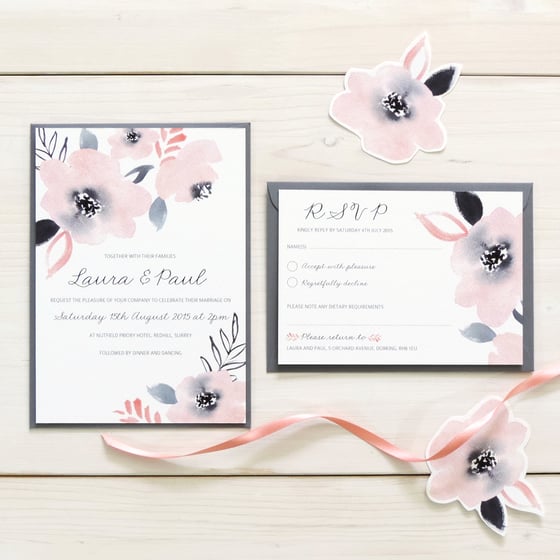 Image of Sweet Posey Bespoke Wedding Invitation and RSVP