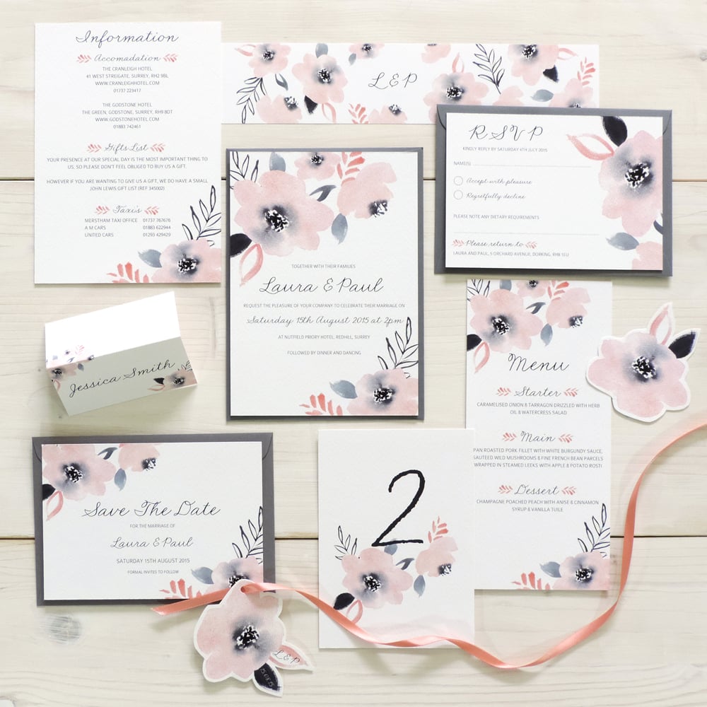 Image of Sweet Posey Bespoke Wedding Information Card
