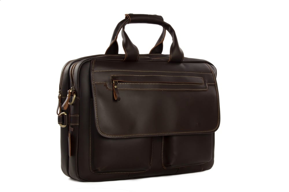 Leather laptop top bag sale