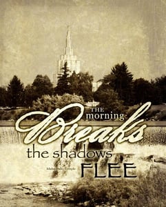 Image of The Shadows Flee: Idaho Falls Idaho LDS Mormon Temple Art