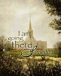 Image of I Am Going There Someday: Jordan River Utah LDS Mormon Temple Art