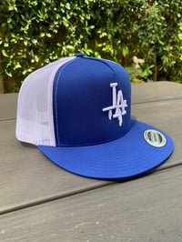 Image 4 of LA Trucker Cap (Blue & White)