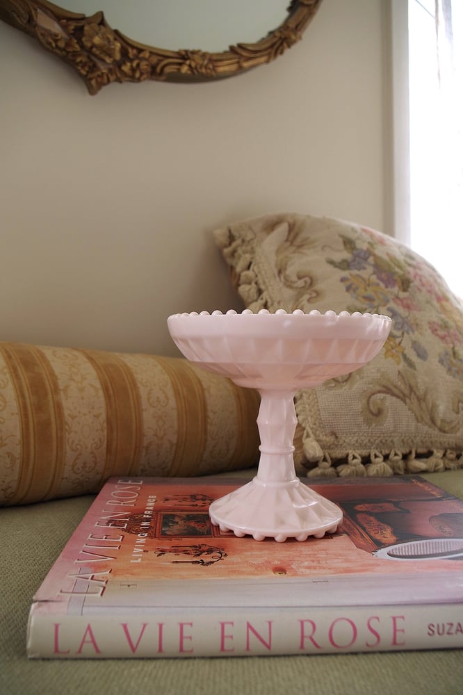 Image of Pink Milk glass