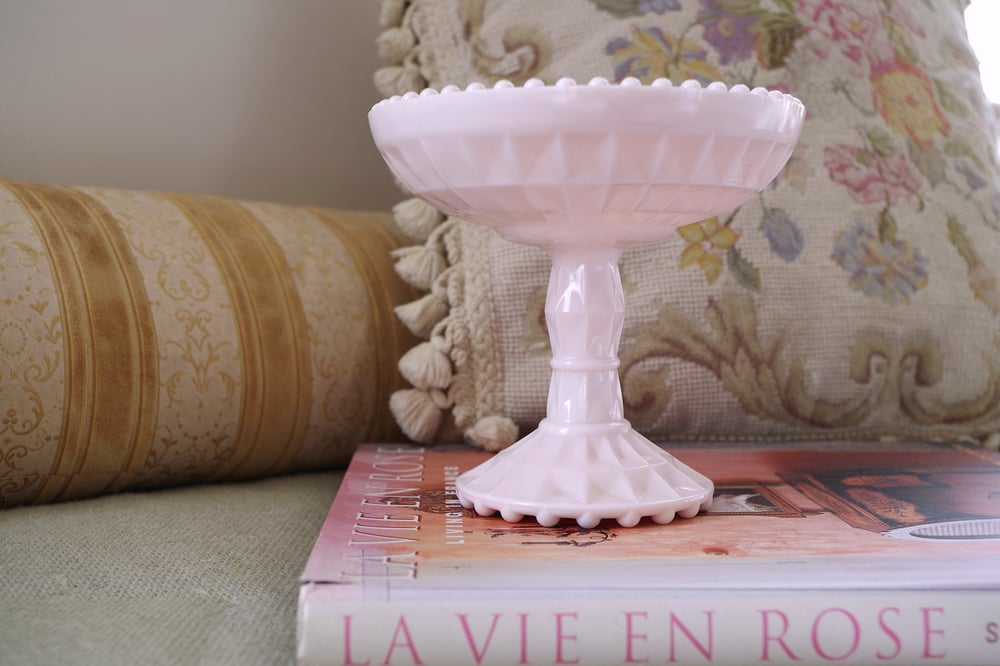 Image of Pink Milk glass