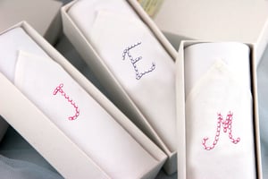 Image of Ladies Handkerchief with Initial