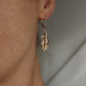 Image of *SALE* oak leaf earrings (silver or 9ct gold)