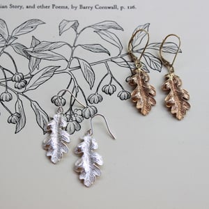 Image of *SALE* oak leaf earrings (silver or 9ct gold)